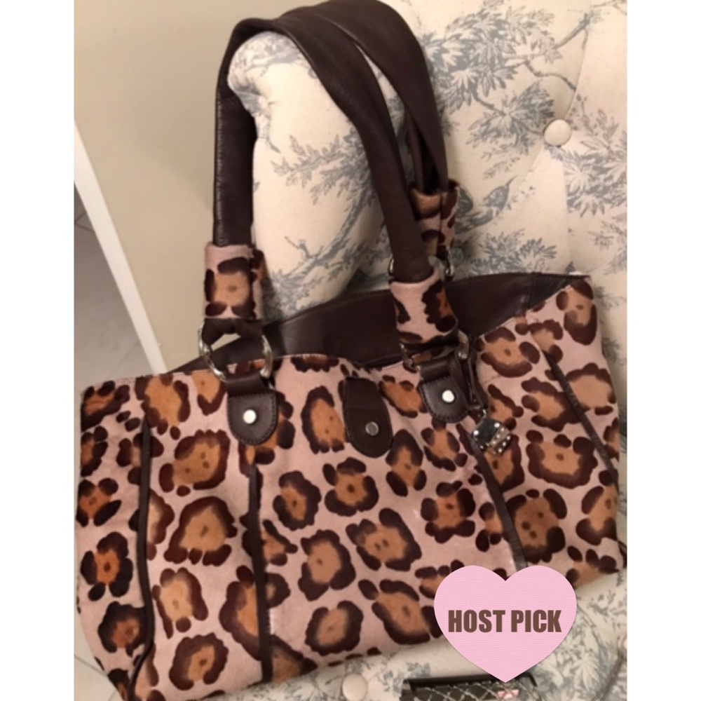 Falor Italian leather & calf hair satchel